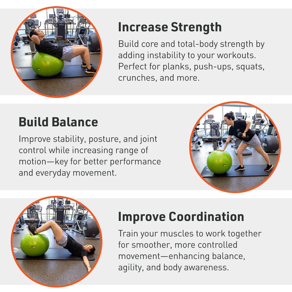 Teal Fitness Ball (85 Cm), Pump & Exercise Guide Included