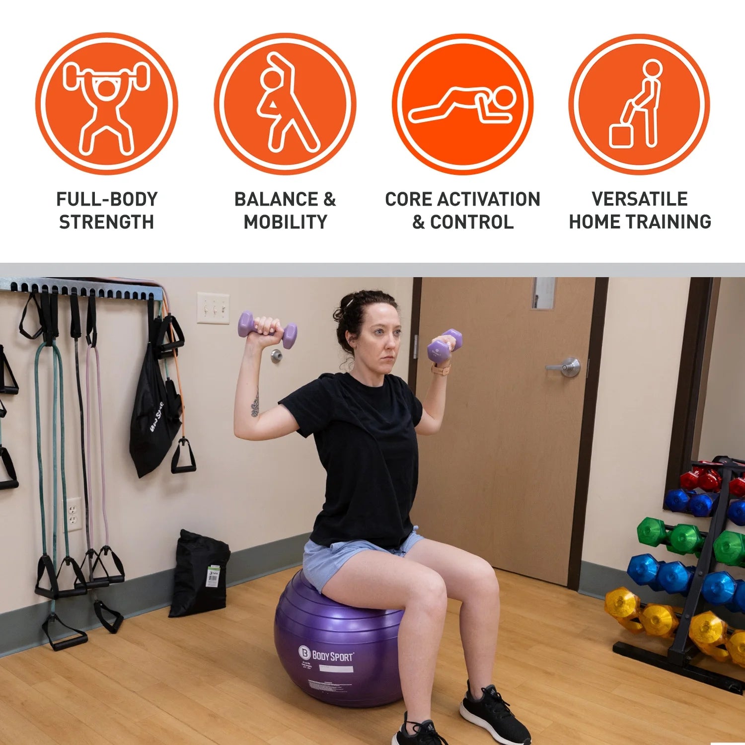 Teal Fitness Ball (85 Cm), Pump & Exercise Guide Included