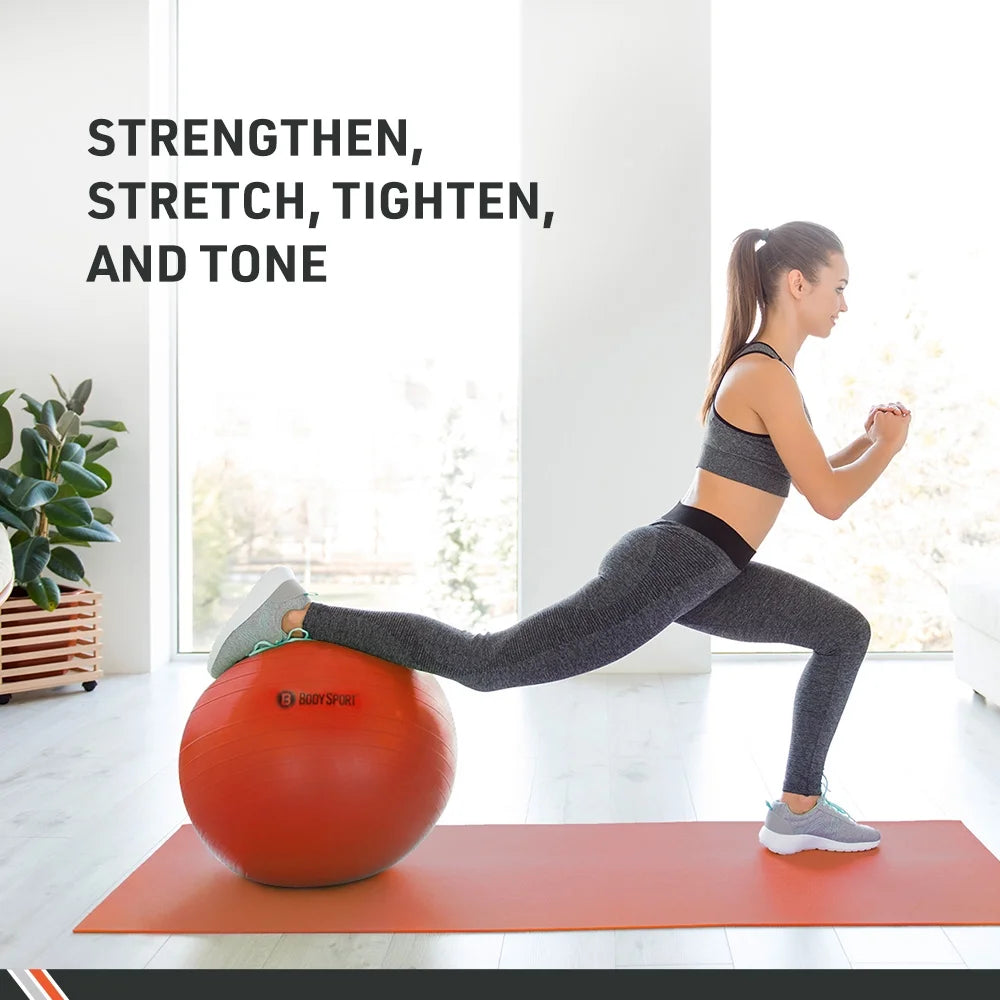Teal Fitness Ball (85 Cm), Pump & Exercise Guide Included